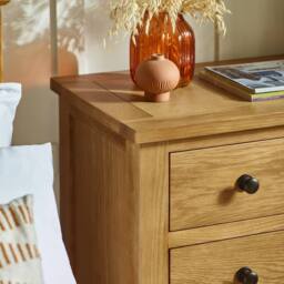 Cheshire Premium Kingsley 4 + 2 Drawer Chest - Oak in Brown - thumbnail 5