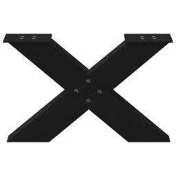 Berkfield Home Coffee Table Legs X-Shaped 2 pcs Black 60x(30-31) cm Steel - thumbnail 5