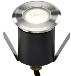 Netlighting 4000K High Output LED White Mini Ground Light comes with cable. NonDimmable 230V IP65 1.5W in Grey