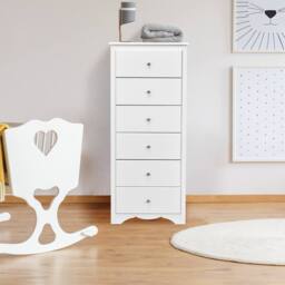 Costway Chest of Drawers Freestanding Storage Cabinet Classic Clothes Organizer White - thumbnail 3