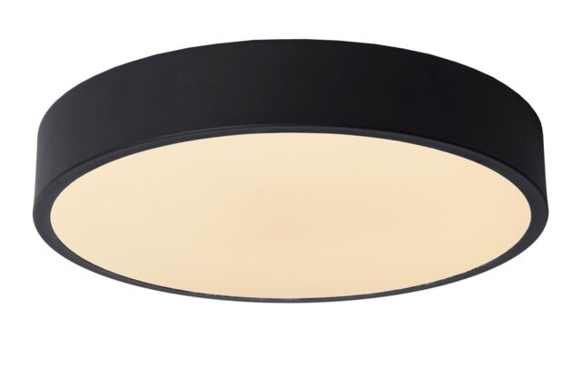 Lucide 'UNAR' Dimmable Stylish Decorative Indoor LED Flush Ceiling Light in Black - image 1
