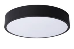 Lucide 'UNAR' Dimmable Stylish Decorative Indoor LED Flush Ceiling Light in Black - thumbnail 2