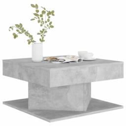 Berkfield Home Coffee Table Concrete Grey 57x57x30 cm Engineered Wood - Size: 57 x 57 x 30 cm - thumbnail 4