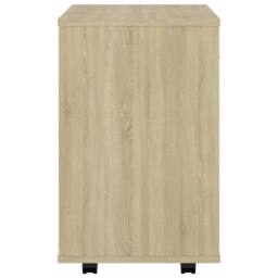 Berkfield Home Rolling Cabinet Sonoma Oak 46x36x59 cm Engineered Wood in Light Oak - Size: 46 x 36 x 59 cm - thumbnail 5