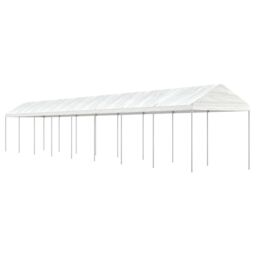 Berkfield Home Gazebo with Roof White 17.84x2.28x2.69 m Polyethylene - thumbnail 1
