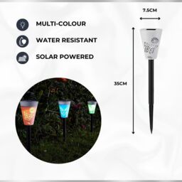 Marco Paul 6 Pack of Colour Changing Butterfly Silhouette Stake Lights 35cm - thumbnail 4