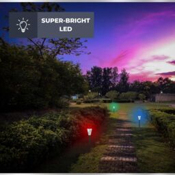 Marco Paul 6 Pack of Colour Changing Butterfly Silhouette Stake Lights 35cm - thumbnail 2