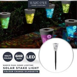 Marco Paul 6 Pack of Colour Changing Butterfly Silhouette Stake Lights 35cm - thumbnail 8