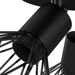 Emitto 3-Way Spotlight Ceiling Light Adjustable Black E14 Metal Fixture - thumbnail 5