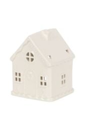 KDMD White Gingerbread House Tealight Holder - thumbnail 1