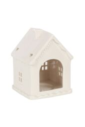 KDMD White Gingerbread House Tealight Holder - thumbnail 2