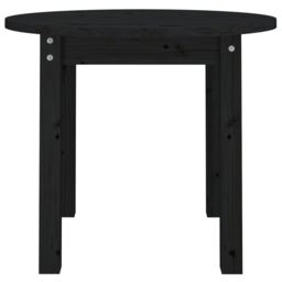 Berkfield Home Coffee Table Black Ã˜ 55x45 cm Solid Wood Pine - thumbnail 5