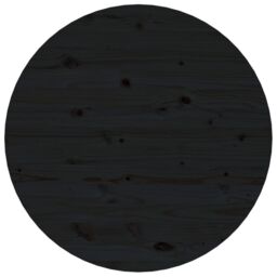 Berkfield Home Coffee Table Black Ã˜ 55x45 cm Solid Wood Pine - thumbnail 6