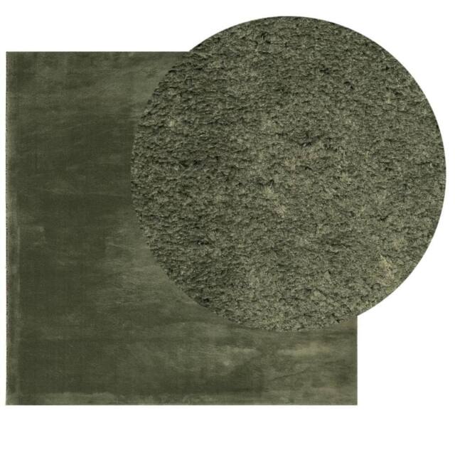 Berkfield Home Rug HUARTE Short Pile Soft & Washable Forest Green 120x120 cm - Size: Medium - image 1