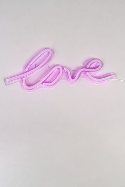BHS Lighting Glow Love Neon Wall Light in Pink - image 1