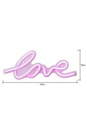 BHS Lighting Glow Love Neon Wall Light in Pink - thumbnail 5