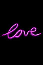 BHS Lighting Glow Love Neon Wall Light in Pink - thumbnail 3