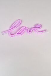 BHS Lighting Glow Love Neon Wall Light in Pink - thumbnail 1