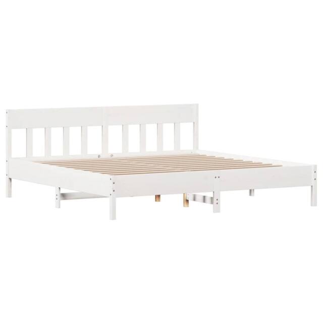 Berkfield Home Beautiful Bed Frame without Mattress White 180x200 cm Super King - image 1