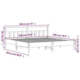 Berkfield Home Beautiful Bed Frame without Mattress White 180x200 cm Super King - thumbnail 9