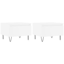 Berkfield Home Modern Coffee Tables 2 pcs White 50x46x35 cm Engineered Wood - Size: 50 x 46 x 35 cm - thumbnail 3