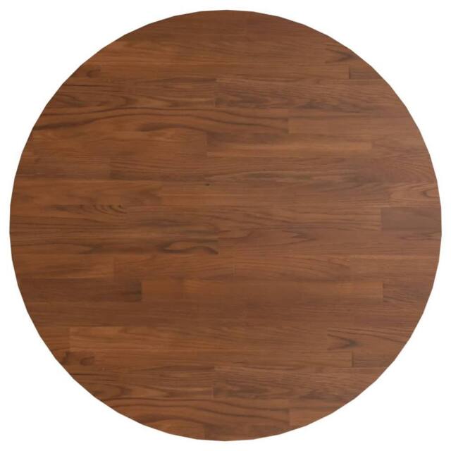 Berkfield Home Round Table Top Dark Brown √ò60x1.5 cm Treated Solid Wood Oak - Size: 60x1.5 cm - image 1