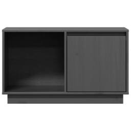 Berkfield Home TV Cabinet Grey 74x35x44 cm Solid Wood Pine - Size: 74 x 35 x 44 cm - thumbnail 4