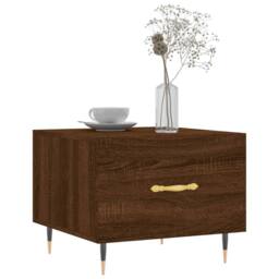Berkfield Home Decorative Coffee Table Brown Oak 50x50x40 cm Engineered Wood - Size: 50 x 50 x 40 cm - thumbnail 1