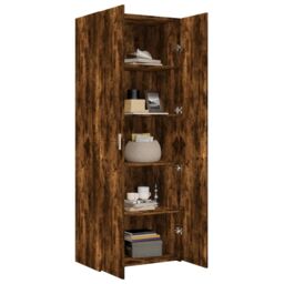 Berkfield Home Highboard Smoked Oak 70x42.5x185 cm Engineered Wood in Brown - thumbnail 3