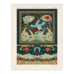 Artery8 Albert Racinet Framed Wall Art Print Chinese Patterns with Birds - Size: A4 - thumbnail 3