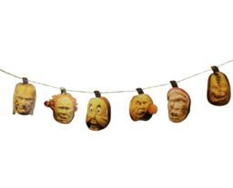 Shatchi 12ft Spooky Pumpkin Face Banner Garland - Halloween Bunting Themed Party Decor - thumbnail 1