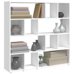 Berkfield Home Book Cabinet/Room Divider White 105x24x102 cm - Size: 105 x 24 x 102 cm - thumbnail 4