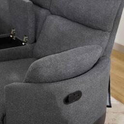 Artemis Home Powell 2 Seat Rocker Recliner Sofa With Centre Console in Dark Grey - Size: 2 Seater - thumbnail 9
