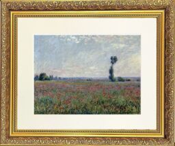 "Frames & Mirrors 4U Flower Fields 2 Mounted & Framed Print in Gold Dahlia Frame 14 x 12 Inch - Size: W14"" x H12""" - thumbnail 1