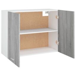 Berkfield Home Hanging Cabinet Grey Sonoma 80x31x60 cm Engineered Wood - Size: 80 x 31 x 60 cm - thumbnail 6