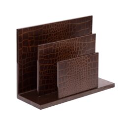 Posh Trading Company Chelsea Letter holder Vintage Croc in Brown - thumbnail 2