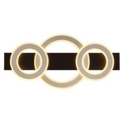 Netlighting Jayden 3 Ring Semi Flush Ceiling Light Matt Black 3x LED 3000K - thumbnail 4