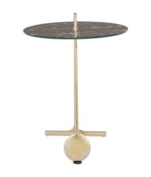 Orsina Stylish Design End Table, Easily Maintained Semi Circle Design Side Table, Versatile Modern Side Table in Gold - thumbnail 4