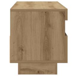 Berkfield Home TV Cabinet with LED Lights Artisian Oak 100x35x40 cm Engineered Wood - Size: 100 x 35 x 40 cm - thumbnail 8