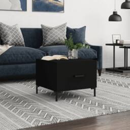 Berkfield Home Decorative Coffee Table Black 50x50x40 cm Engineered Wood - Size: 50 x 50 x 40 cm - thumbnail 2