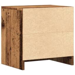 Berkfield Home Stylish Bedside Cabinets 2 pcs Old Wood 40x30x40 cm Engineered Wood in Brown - Size: 40 x 30 x 40 cm - thumbnail 7