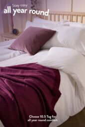 Slumberdown Feels Like Down 10.5 Tog All Year Round Duvet in White - Size: Double - thumbnail 3