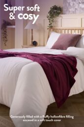 Slumberdown Feels Like Down 10.5 Tog All Year Round Duvet in White - Size: Double - thumbnail 5