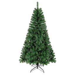 House of Home 6ft Artificial Christmas Tree with Sturdy Metal Stand - Green - Size: 180 cm x 90 cm