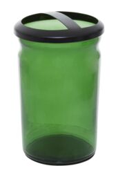 Orsina Elegant Green Glass Toothbrush Holder With Vintage-Inspired Design, Stylish Bathroom Organiser - thumbnail 6