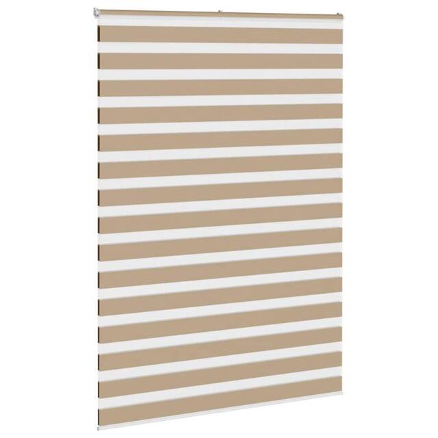 Berkfield Home Elegant Zebra Blind Sand Brown 165x200 cm Fabric Width 160.9 cm P - image 1