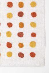Homescapes 100% Cotton Bath Mat Tufted Polka Dot Design in Mustard - thumbnail 2