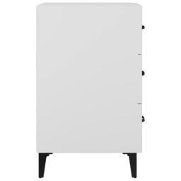 Berkfield Home Bedside Cabinet White 40x40x66 cm Engineered Wood - Size: 40 x 40 x 66 cm - thumbnail 4
