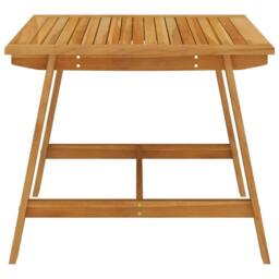 Berkfield Home Garden Dining Table 88x88x74 cm Solid Acacia Wood in Brown - Size: 88 x 88 x 74 cm - thumbnail 3