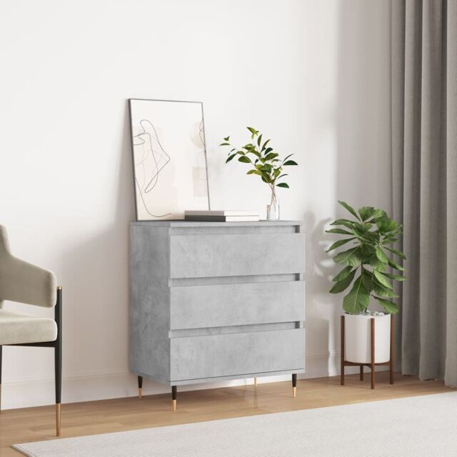 Berkfield Home Sideboard Concrete Grey 60x35x70 cm Engineered Wood - Size: 60 x 35 x 70 cm - image 1